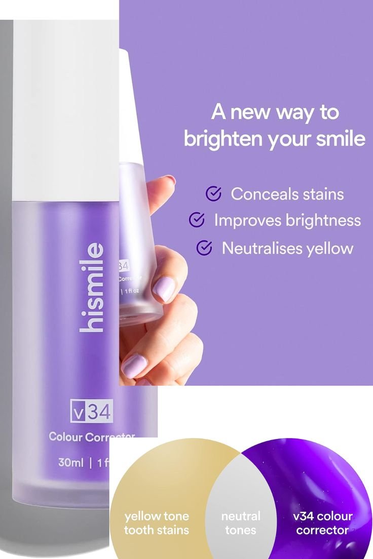 Hismile V34 Colour Corrector Serum – Purple Teeth Whitening Formula - Image 3